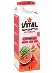 Marli Vital Sokeriton Vesimeloni 1 L + B6- ja B12-vitamiinit & kofeiini
