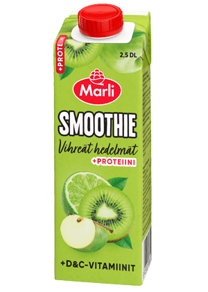 Eckes-Granini Finland Oy Ab - Marli Vihreät hedelmät smoothie +  D&C-vitamiinit ja proteiini 2,5 DL