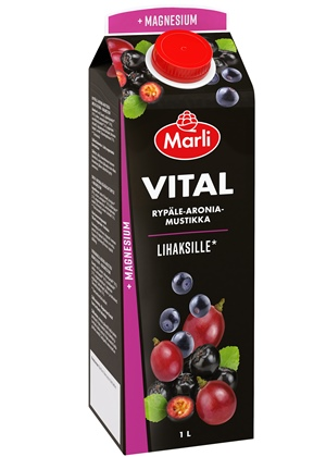 Marli Vital Rypäle-aronia-mustikkamehujuoma + Magnesium 1L